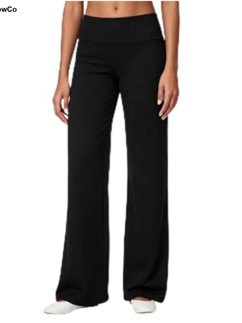 Wide Leg Foldover Yoga Pants High Waist Flare Lounge Pants Athletic